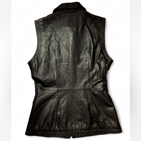 Vintage Luis Alvear Black Leather Vest - Picture 3 of 3